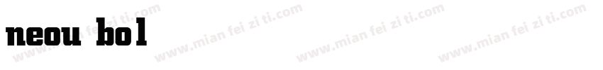 neou bold字体转换